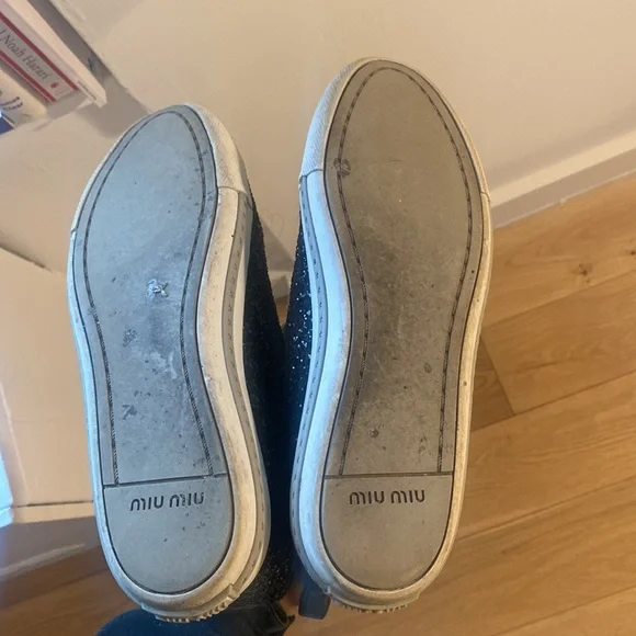 Miu Miu glitter high-top sneakers Size 38.5 - Picture 6 of 6